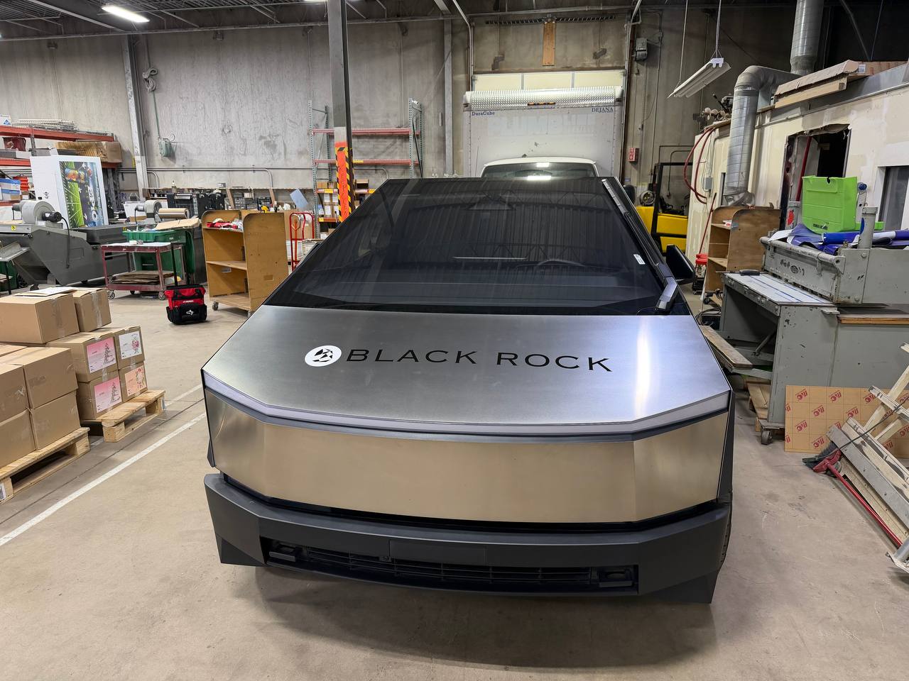 Cybertruck front graphics - Black Rock HVAC