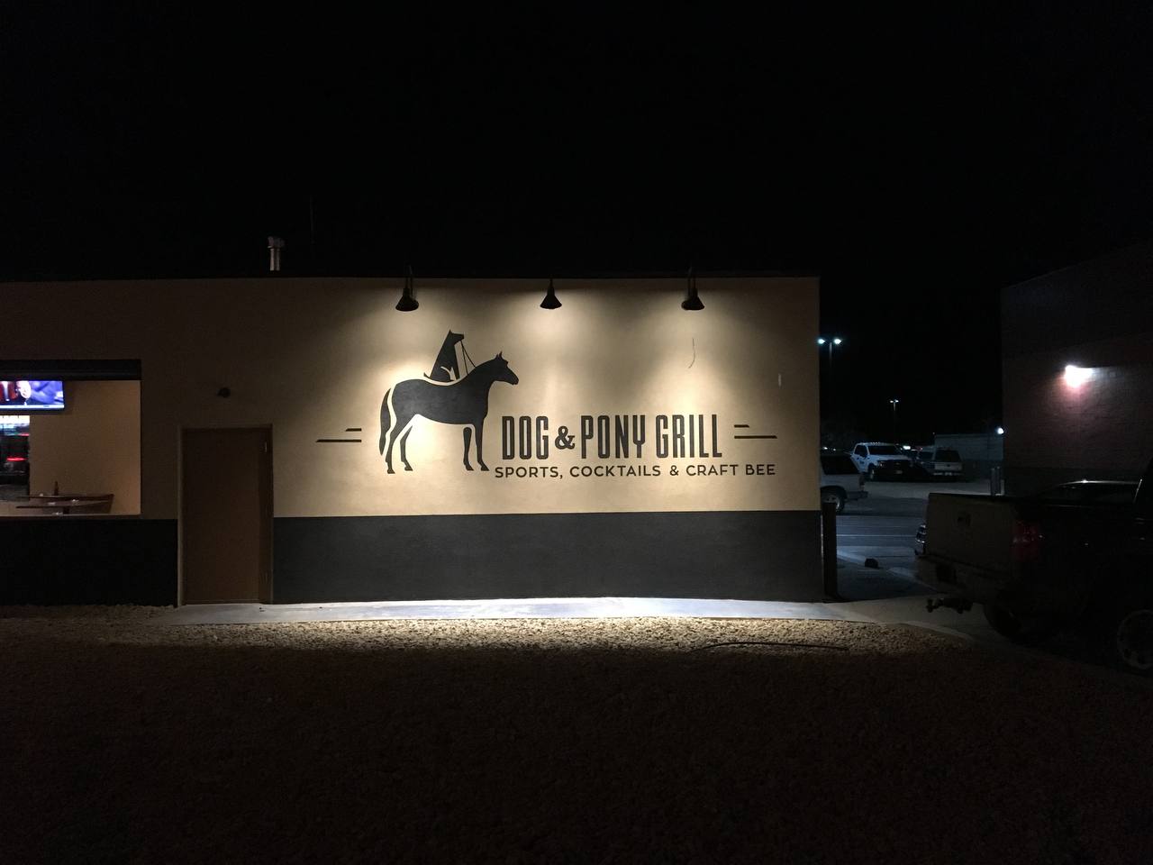 Exterior wall sign - Dog and Pony Grill