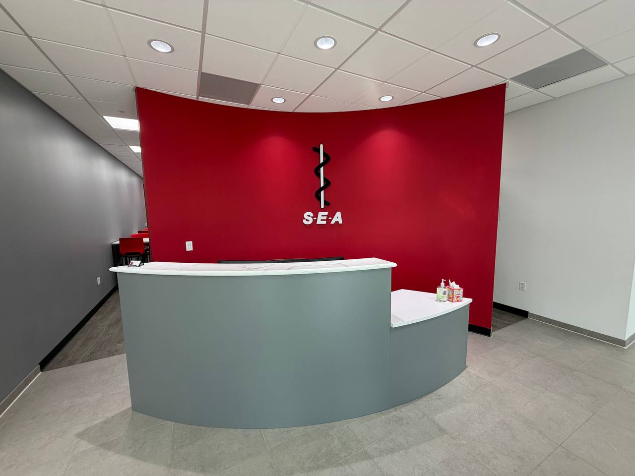 Lobby wide shot - S-E-A