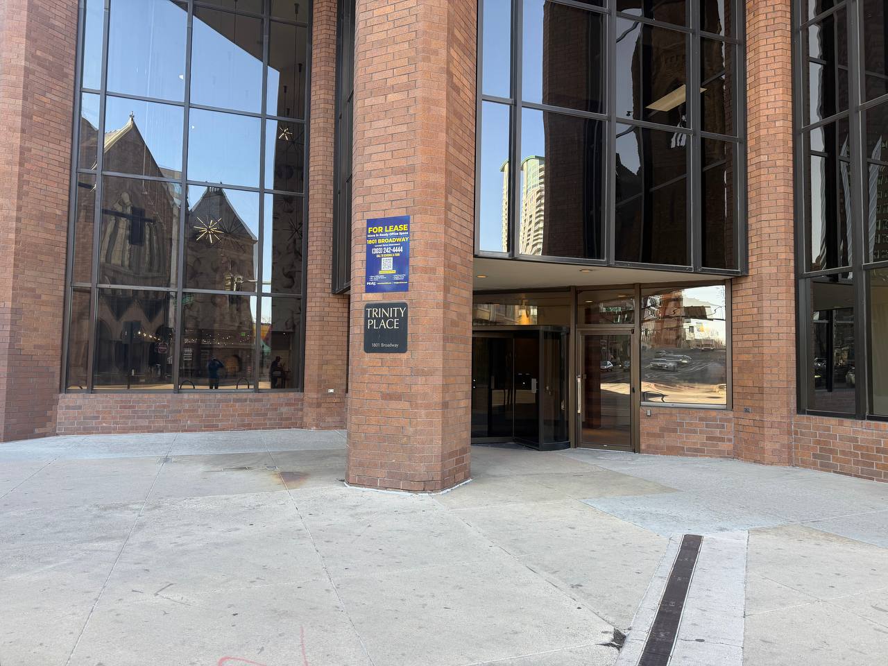 Trinity Place exterior sign Denver — building signage installation